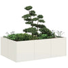 Vidaxl plantenbak 120x80x40 cm staal wit