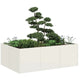 Vidaxl plantenbak 120x80x40 cm staal wit
