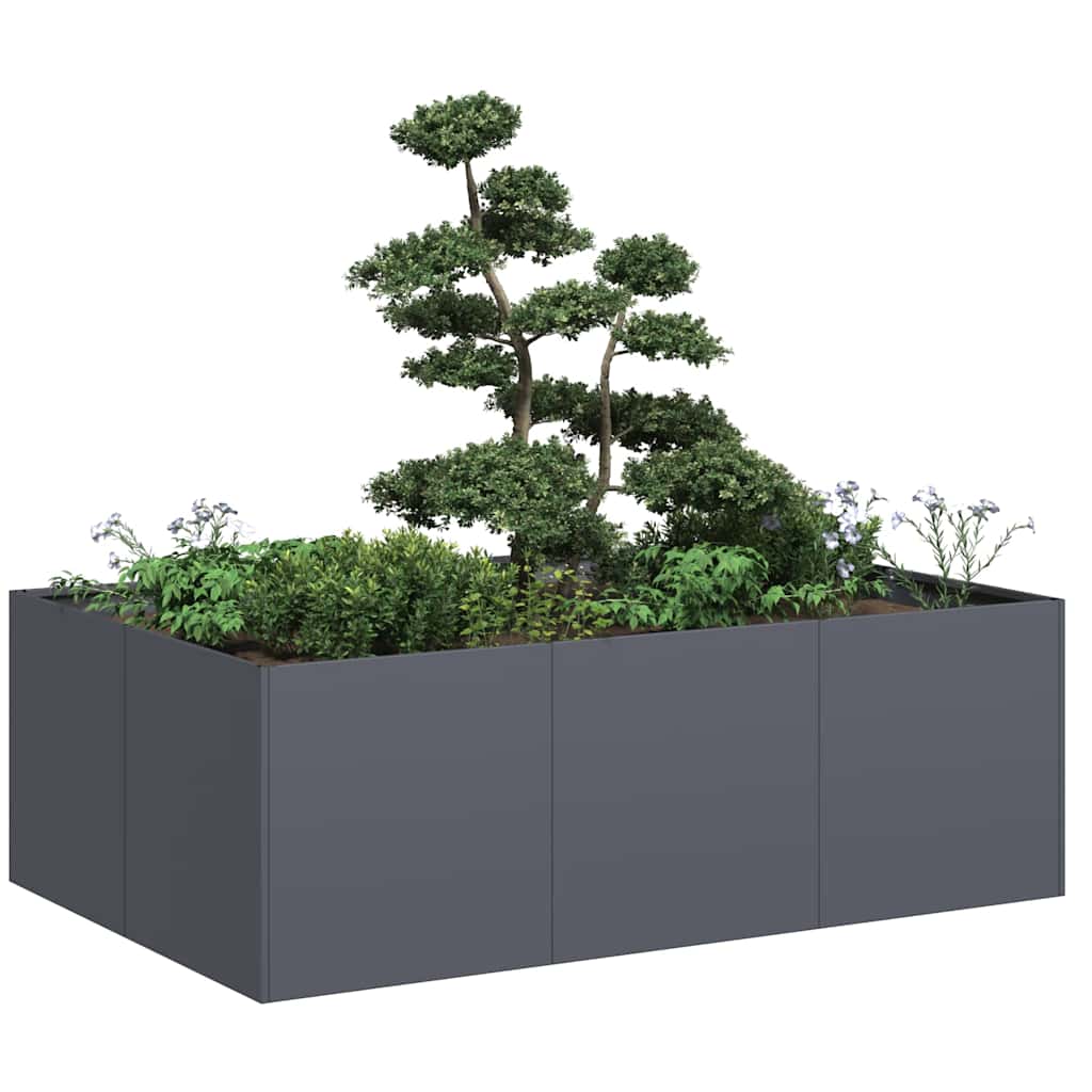 Fioriera Vidaxx 120x80x40 cm acciaio antracite