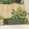 Fioriera Vidaxx 120x80x40 cm acciaio verde oliva