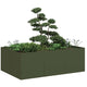 Vidaxl plantenbak 120x80x40 cm staal olijfgroen