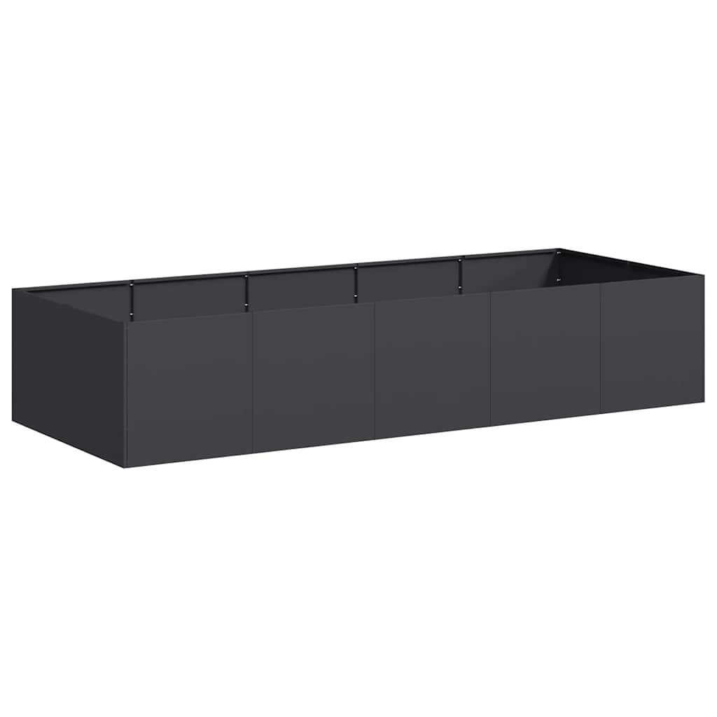 Fioriera Vidaxx 200x80x40 cm acciaio nero