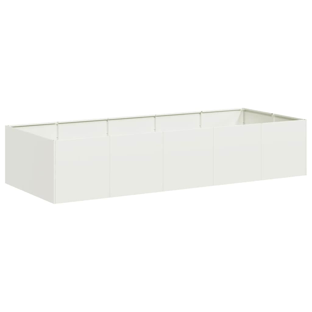 Vidaxl plantenbak 200x80x40 cm staal wit