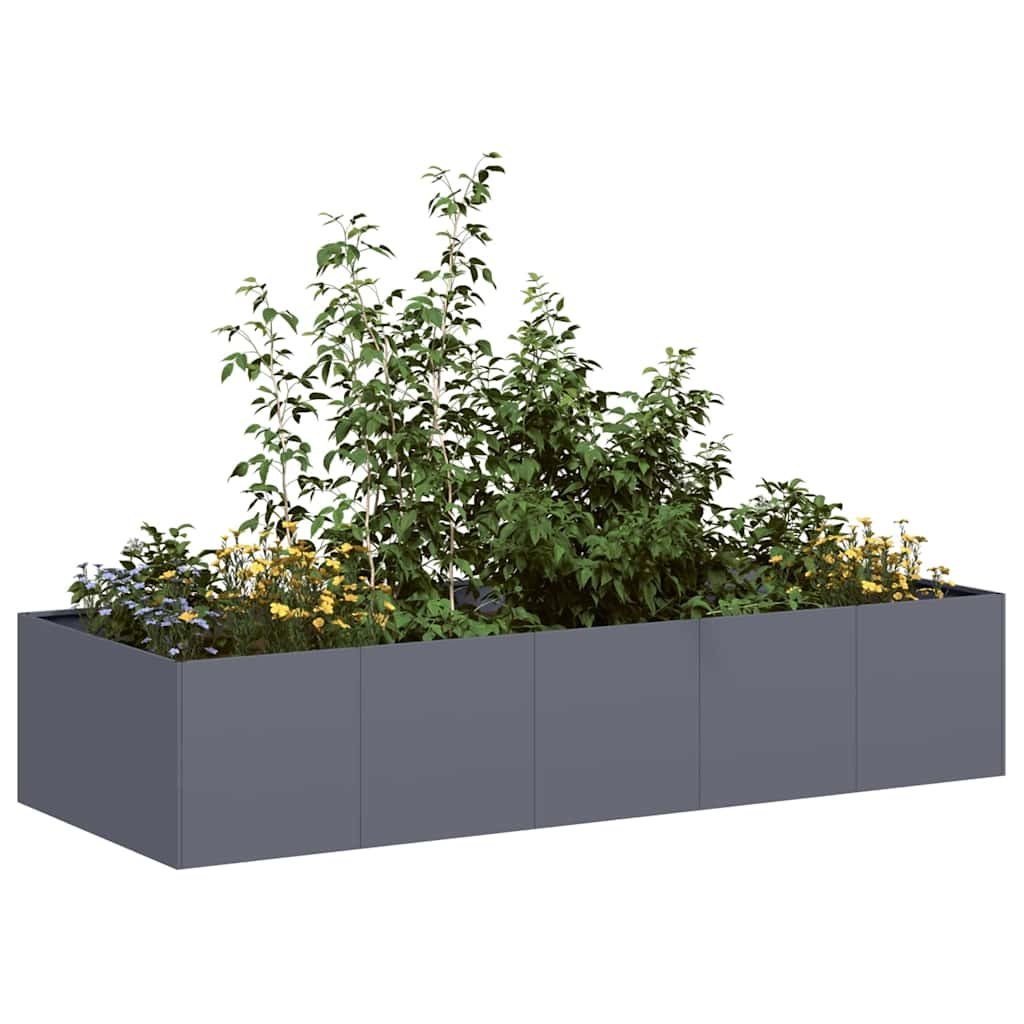 Fioriera Vidaxx 200x80x40 cm acciaio antracite