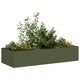Vidaxl plantenbak 200x80x40 cm staal olijfgroen