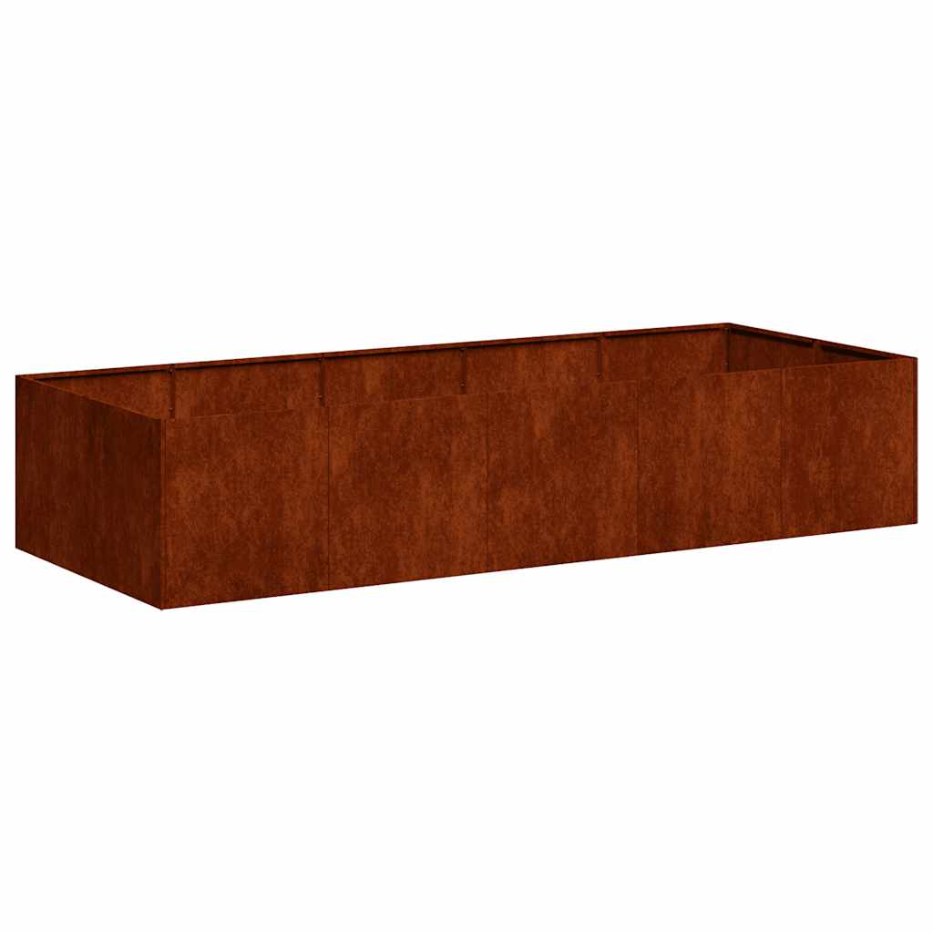 Fioriera Vidaxx arrugginito 200x80x40 cm in acciaio resistente alle intemperie