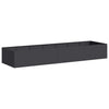 Fioriera Vidaxx 280x80x40 cm acciaio nero