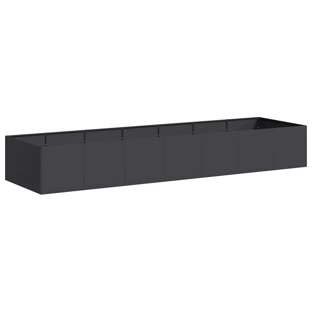 Fioriera Vidaxx 280x80x40 cm acciaio nero