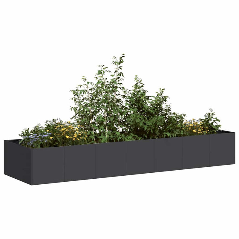 Vidaxl plantenbak 280x80x40 cm staal zwart