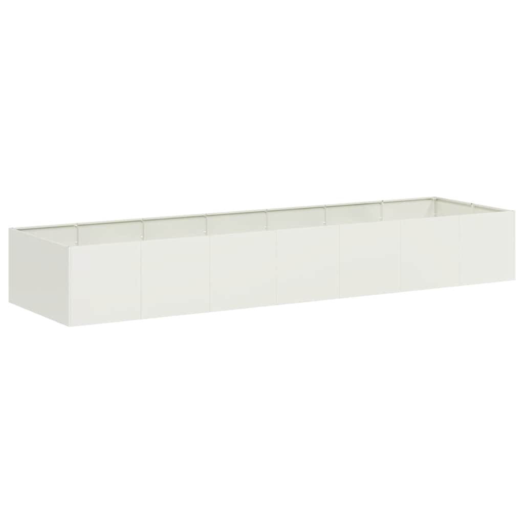Fioriera Vidaxx 280x80x40 cm acciaio bianco
