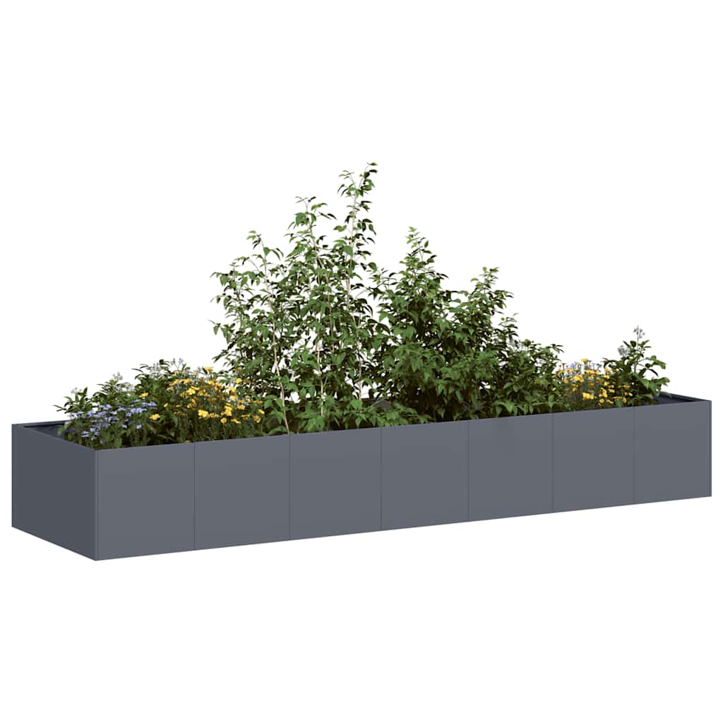 Fioriera Vidaxx 280x80x40 cm acciaio antracite
