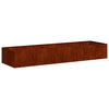 Jardinera vidaxx oxidada 280x80x40 cm acero resistente a la intemperie
