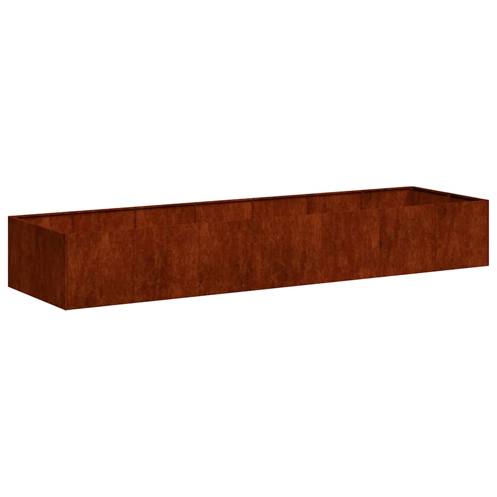 Jardinera vidaxx oxidada 280x80x40 cm acero resistente a la intemperie