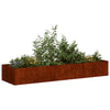 Jardinera vidaxx oxidada 280x80x40 cm acero resistente a la intemperie