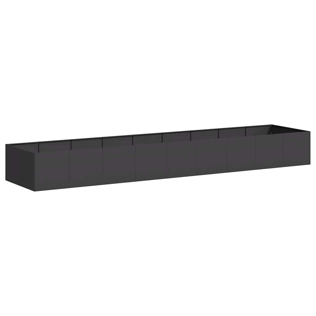 Fioriera Vidaxx 360x80x40 cm acciaio nero