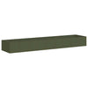 Vidaxl plantenbak 360x80x40 cm staal olijfgroen