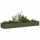 Vidaxl plantenbak 360x80x40 cm staal olijfgroen