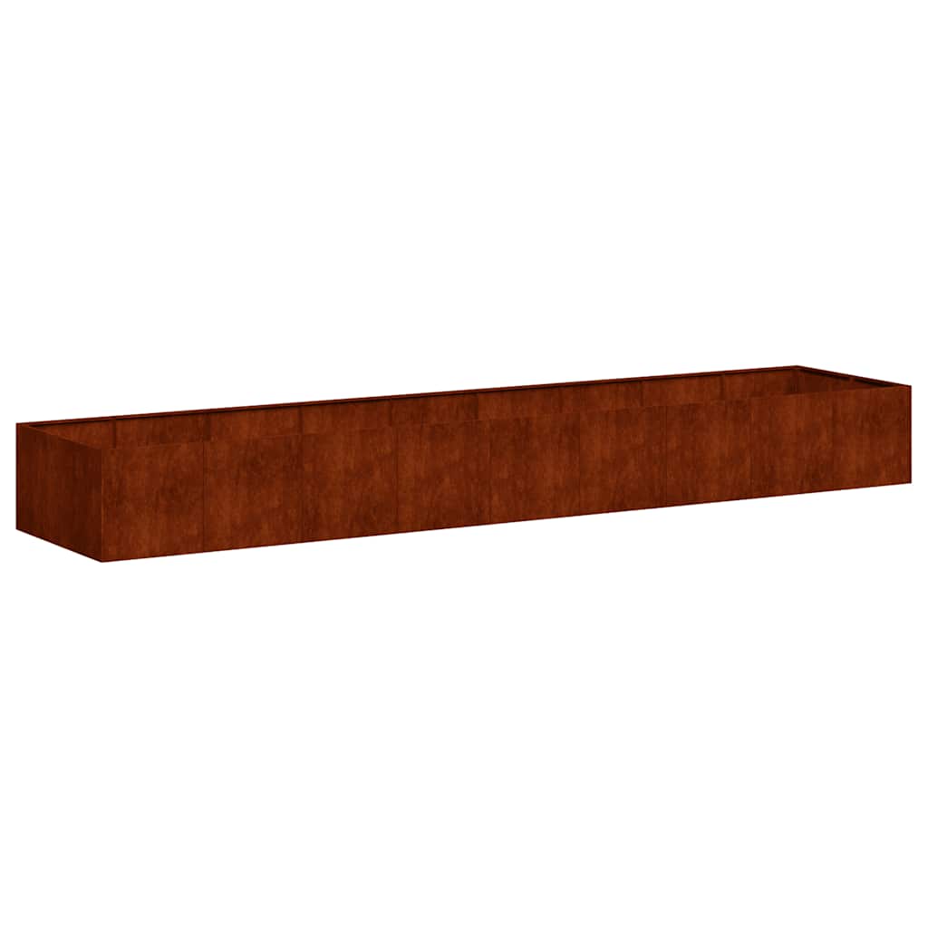 Fioriera Vidaxx arrugginita 360x80x40 cm in acciaio resistente alle intemperie