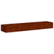 Vidaxl plantenbak roestig 360x80x40 cm weervast staal