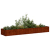Fioriera Vidaxx arrugginita 360x80x40 cm in acciaio resistente alle intemperie
