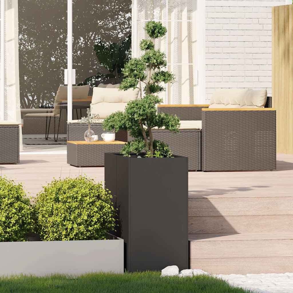 Fioriera Vidaxx 40x80x80 cm acciaio nero