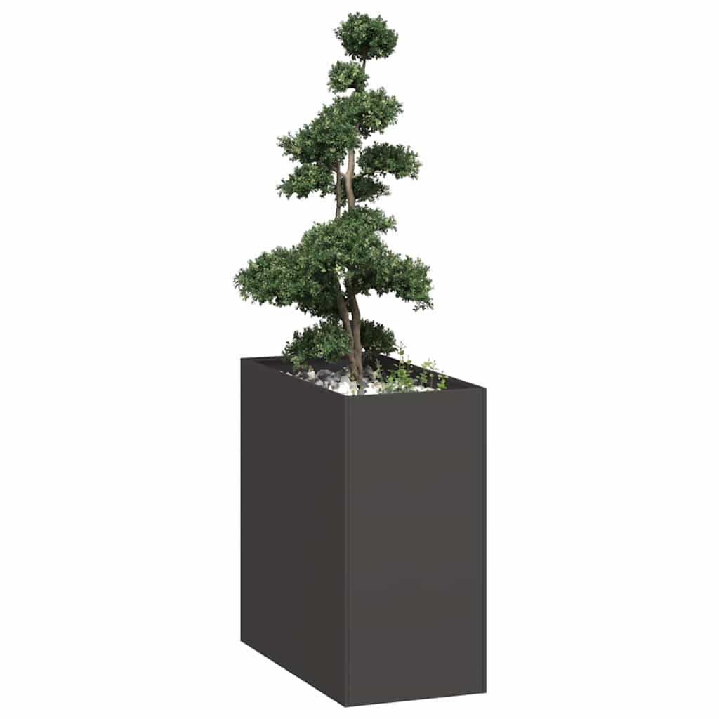 Fioriera Vidaxx 40x80x80 cm acciaio nero