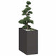Fioriera Vidaxx 40x80x80 cm acciaio nero