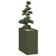Vidaxl plantenbak 40x80x80 cm staal olijfgroen