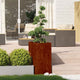 Vidaxl plantenbak roestig 40x80x80 cm weervast staal