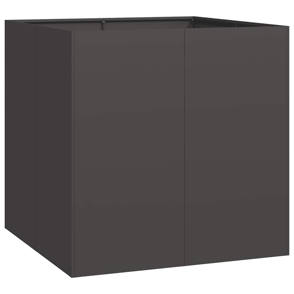 Fioriera Vidaxx 80x80x80 cm acciaio nero
