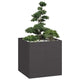 Fioriera Vidaxx 80x80x80 cm acciaio nero