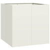Fioriera Vidaxx 80x80x80 cm acciaio bianco