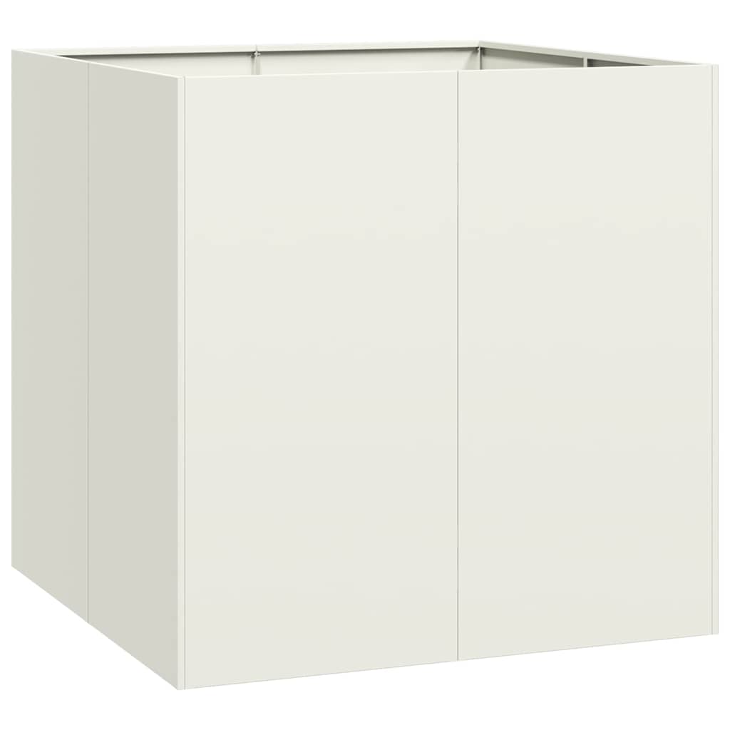 Vidaxl plantenbak 80x80x80 cm staal wit