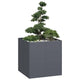 Fioriera Vidaxx 80x80x80 cm acciaio antracite