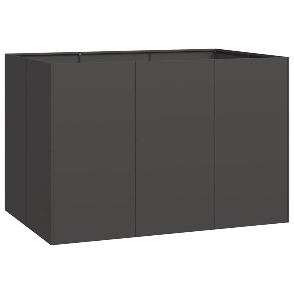 Fioriera Vidaxx 120x80x80 cm acciaio nero