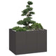 Fioriera Vidaxx 120x80x80 cm acciaio nero