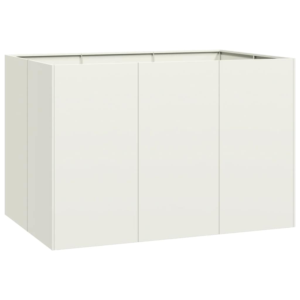 Vidaxl plantenbak 120x80x80 cm staal wit