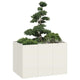 Vidaxl plantenbak 120x80x80 cm staal wit