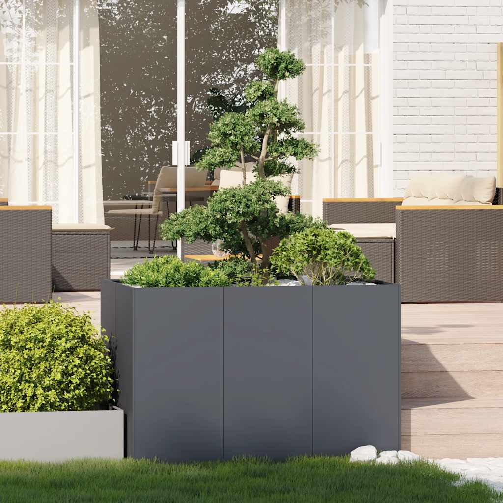 Fioriera Vidaxx 120x80x80 cm acciaio antracite