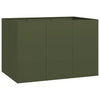 Vidaxl plantenbak 120x80x80 cm staal olijfgroen