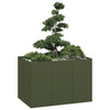 Vidaxl plantenbak 120x80x80 cm staal olijfgroen