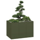 Vidaxl plantenbak 120x80x80 cm staal olijfgroen