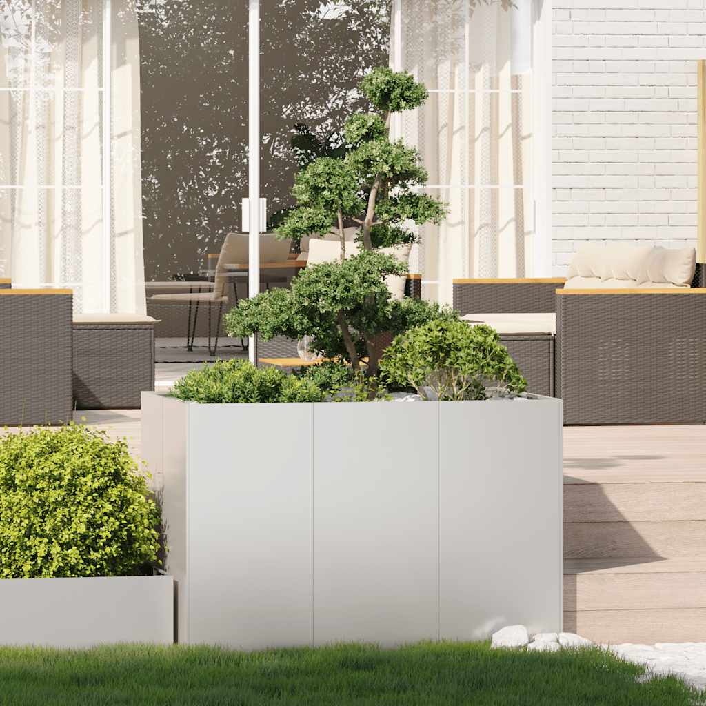 Jardinera vidaxx 120x80x80 cm acero inoxidable