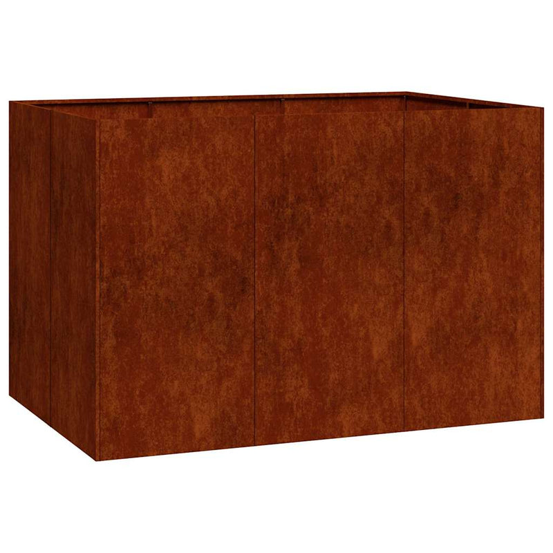 Jardinera vidaxx oxidada 120x80x80 cm acero resistente a la intemperie