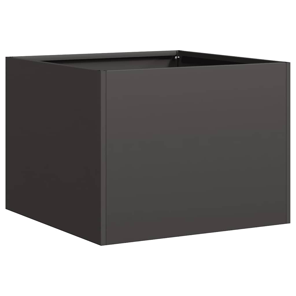 Fioriera Vidaxx 40x40x30 cm acciaio nero