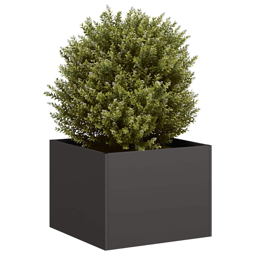 Fioriera Vidaxx 40x40x30 cm acciaio nero