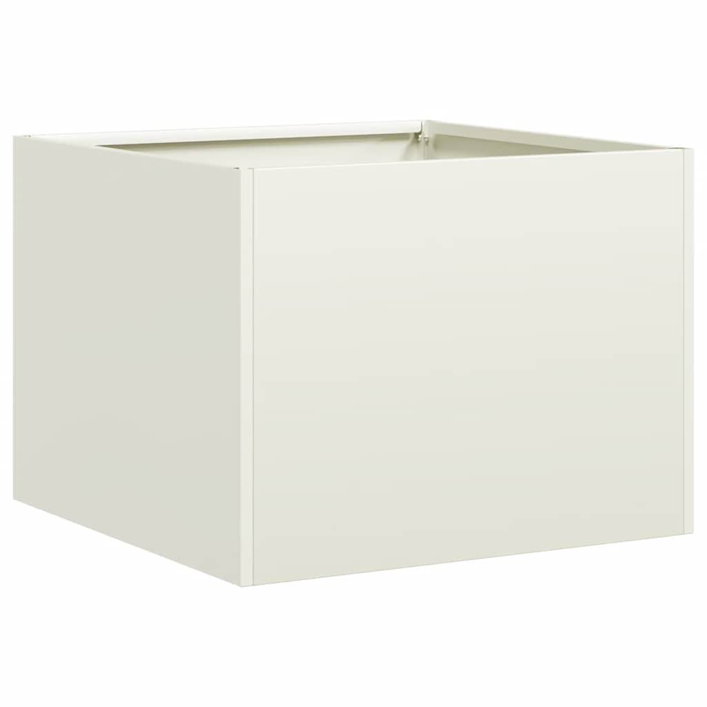 Fioriera Vidaxx 40x40x30 cm acciaio bianco