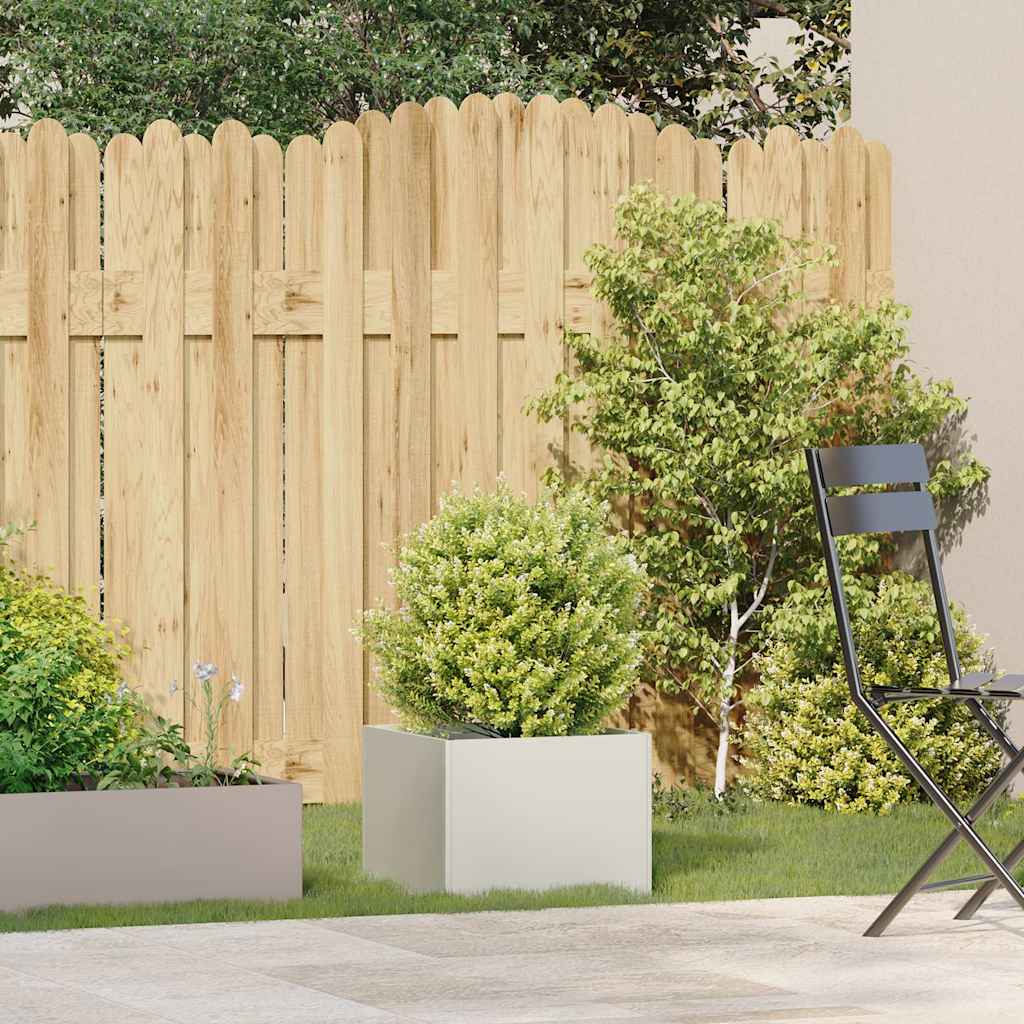 Vidaxl plantenbak 40x40x30 cm staal wit