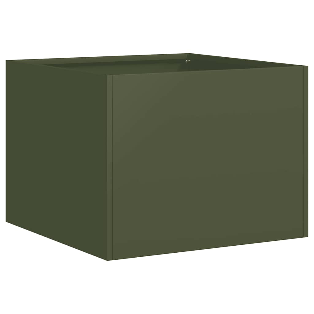 Vidaxx macetero 40x40x30 cm acero verde oliva