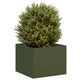 Vidaxx macetero 40x40x30 cm acero verde oliva